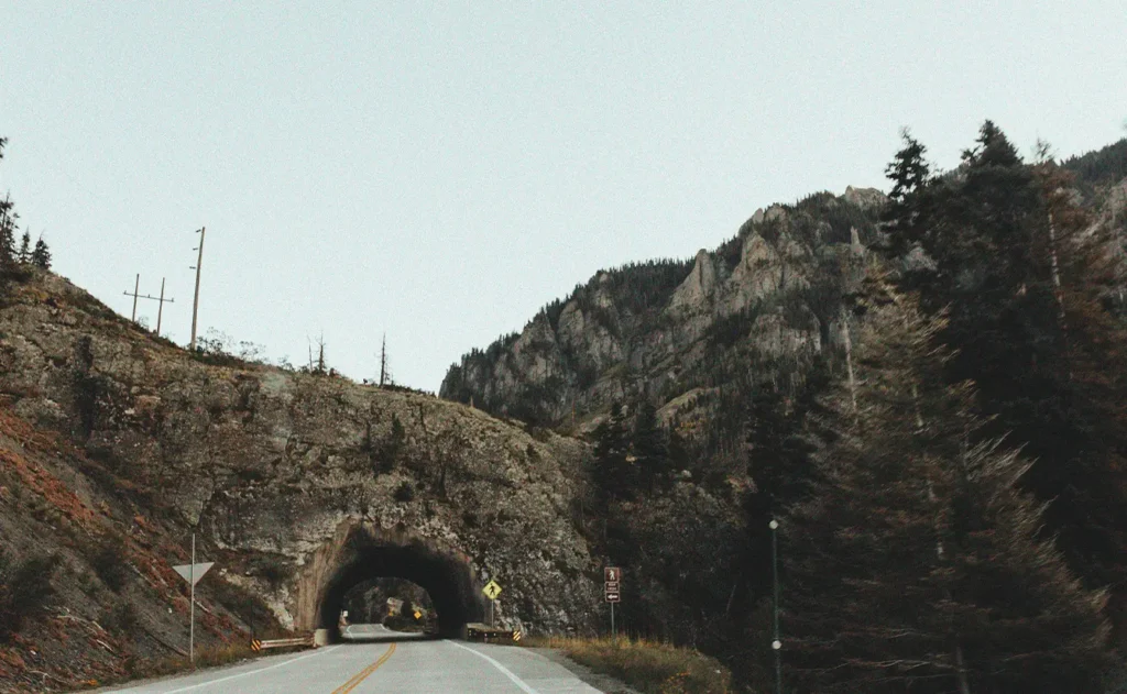 Tunnel on the Million Dollar Highway near Ouray, Colorado